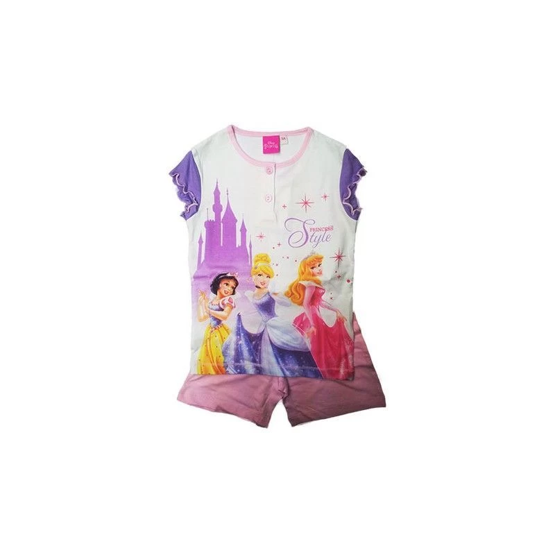 Pigiama Maglia Maglietta Pantaloncino Bimba Bambina Disney Principesse 5A 1 Pigiama Maglia Maglietta Pantaloncino Bimba Bambina Disney Principesse 5A