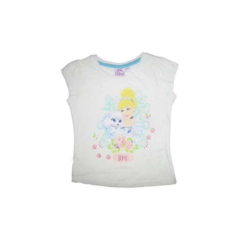 T-shirt Maglia Maglietta Bimba Bambina Disney Principesse Bianco 4A 1 T-shirt Maglia Maglietta Bimba Bambina Disney Principesse Bianco 4A