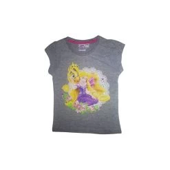 T-shirt Maglia Maglietta Bimba Bambina Disney Principesse Grigio 3A