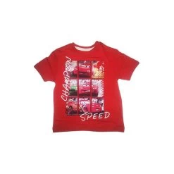 T-shirt Maglia Maglietta Bimbo Bambino Disney Cars Rosso 4A