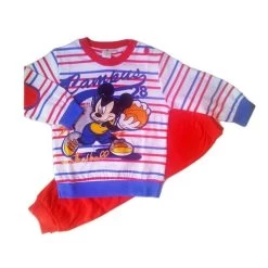 Pigiama Maglia Maglietta Pantalone Bimbo Neonato Disney Baby Mickey Rosso 24 M