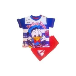 Pigiama Maglia Maglietta Pantaloncino Bimbo Neonato Disney Baby Paperino Bluette 12 M