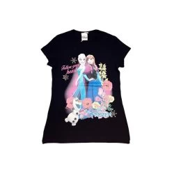 T-shirt Maglia Maglietta Cotone Bielastico Bimba Bambina Disney Frozen Blu 4A