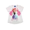 T-shirt Maglia Maglietta Cotone Elastico Bimba Bambina Disney Frozen Bianco 4A