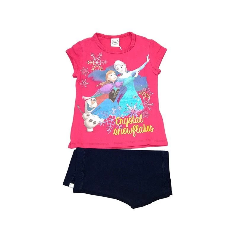 Completo 2pz T-shirt Maglia Maglietta Pantaloncino Cotone Bielastico Bimba Bambina Disney Frozen Fucsia Blu 8A 1 Completo 2pz T-shirt Maglia Maglietta Pantaloncino Cotone Bielastico Bimba Bambina Disney Frozen Fucsia Blu 8A