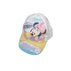 Cappello Berretto Bimba Neonato Disney Baby Minnie Mouse Bianco Tg 48