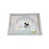 Completo Lettino Culla Bimbo Neonato Lenzuolo Stampa Mickey Disney Baby Bianco Cielo TU