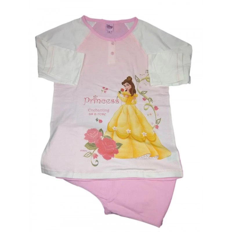 Pigiama Maglia Maglietta Pantalone Bimba Bambina Disney Principesse Bianco Rosa 10A 1 Pigiama Maglia Maglietta Pantalone Bimba Bambina Disney Principesse Bianco Rosa 10A