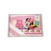 Completo 3pz Culla Lettino Bimba Neonato Lenzuolo Stampa Minnie Disney Baby Bianco Rosa TU