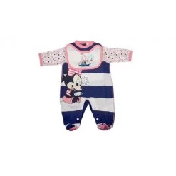 Tuta Tutina Cotone Bimba Neonato Disney Baby Minnie Rosa Blu 3 - 6 Mesi