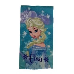 Telo Asciugamano Mare Bimba Spugna Elsa Disney Frozen Azzurro TU