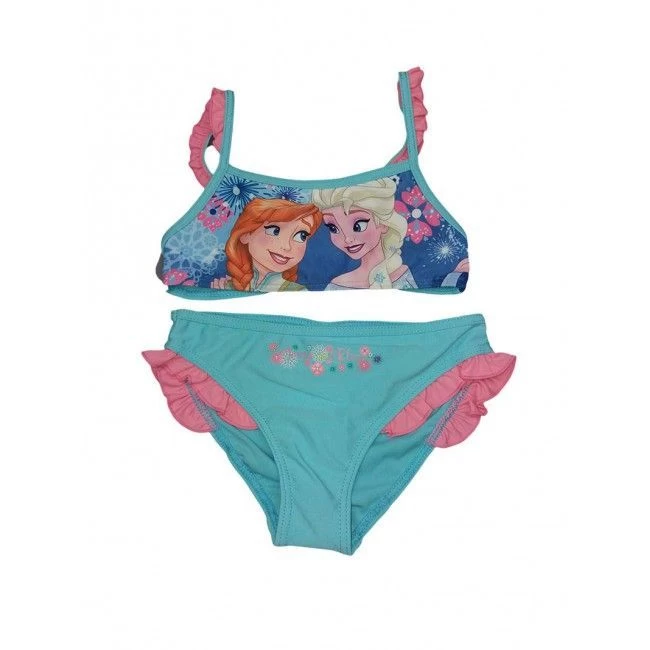 Costumino Costume Da Bagno 2 Pezzi Bikini Bimba Bambina Disney Frozen Turchese 4A 1 Costumino Costume Da Bagno 2 Pezzi Bikini Bimba Bambina Disney Frozen Turchese 4A
