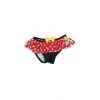 Costumino Costume Da Bagno Slip Parigamba Bimba Bambina Disney Minnie Rosso Nero 12 M