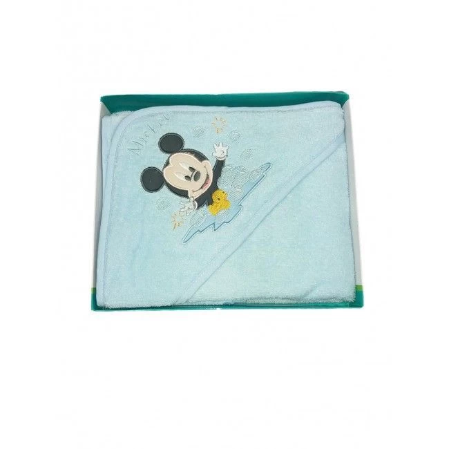 Accappatoio Triangolo Bimbo Neonato Spugna Mickey Disney Baby Bianco Cielo TU 1 Accappatoio Triangolo Bimbo Neonato Spugna Mickey Disney Baby Bianco Cielo TU