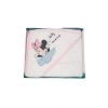 Accappatoio Triangolo Bimba Neonato Spugna Minnie Disney Baby Bianco Rosa TU