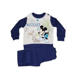 Pigiama Maglia Maglietta Pantalone Bimbo Neonato Disney Baby Mickey Blu 18 M