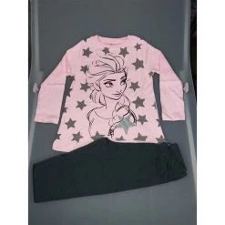 Pigiama Maglia Maglietta Pantalone Bimba Bambina Disney Frozen Rosa 5A