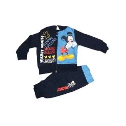 Completo Tuta 2pezzi Maglia Maglietta Pantalone Bimbo Neonato Disney Baby Mickey 6 - 9 Mesi