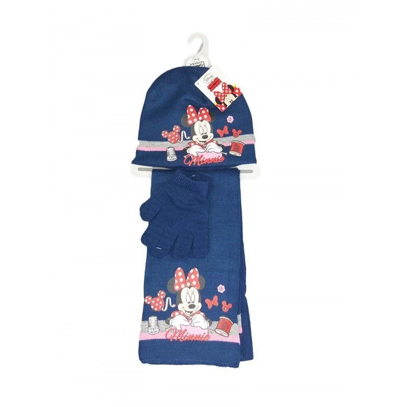 Set 3pz Cappello Cappellino Sciarpa Guanti Bimba Disney Baby Minnie Blu Tg 54 1 Set 3pz Cappello Cappellino Sciarpa Guanti Bimba Disney Baby Minnie Blu Tg 54