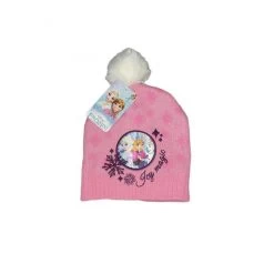 Cappello Cappellino Pon Pon Bimba Bambina Disney Frozen Rosa Tg 52
