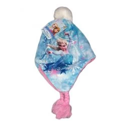 Cappello Paraorecchie Pon Pon Bimba Bambina Disney Frozen Rosa Tg 54