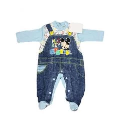 Tuta Tutina Cotone Bimbo Neonato Disney Baby Mickey Mouse Cielo 6 - 9 Mesi