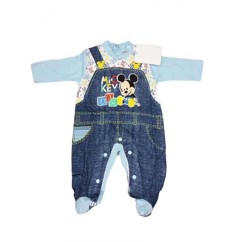 Tuta Tutina Cotone Bimbo Neonato Disney Baby Mickey Mouse Cielo 6 - 9 Mesi 1 Tuta Tutina Cotone Bimbo Neonato Disney Baby Mickey Mouse Cielo 6 - 9 Mesi