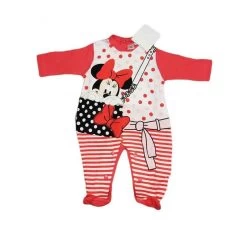Tuta Tutina Cotone Bimba Neonato Disney Baby Minnie Mouse Amarena 0 - 1 Mese